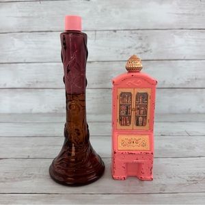 Vintage Avon Perfume Bottles Tiffany Lamp and Dresser/Wardrobe
